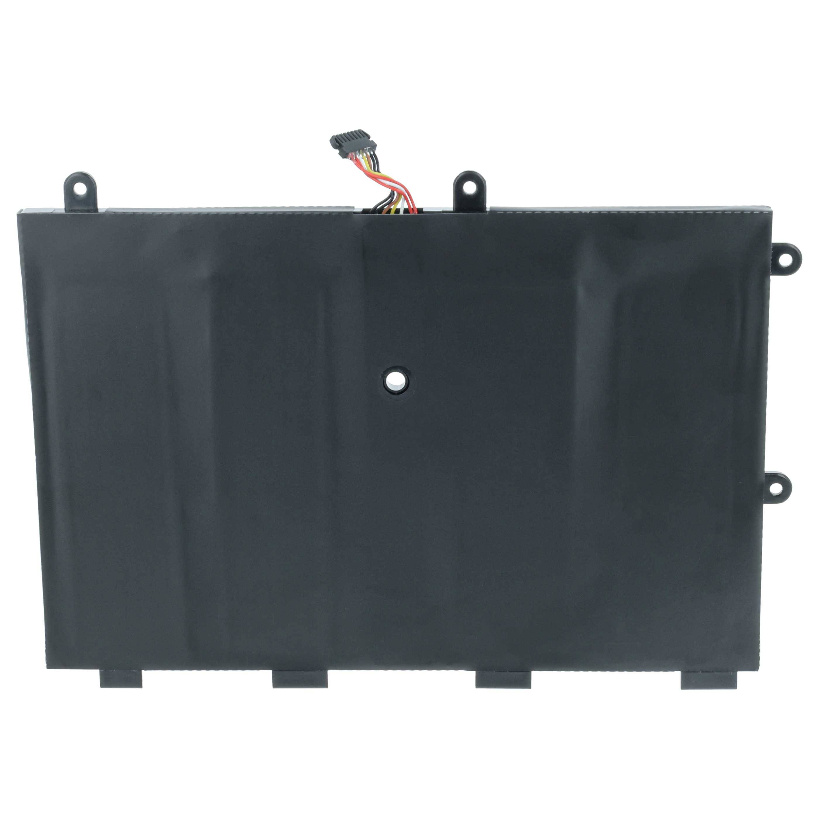 Ein schwarzes rechteckiges Batteriepaket mit Anschlussdrähten, die oben herausragen, konzipiert für elektronische Geräte.