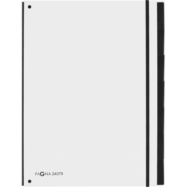 Pultordner A4 Karton 7 Fächer weiß