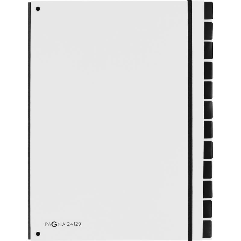 PAGNA Pultordner Trend, DIN A4, 12 Fächer, weiß