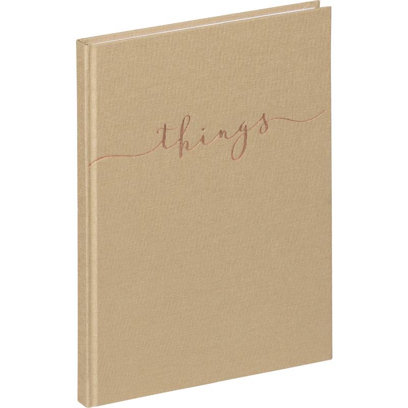 PAGNA Notizbuch "things", DIN A5, blanko, beige