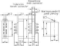 Telegärtner Karl Gärtner Steckverbinder nach DIN 41 622 Kontaktanordnung asymmet
