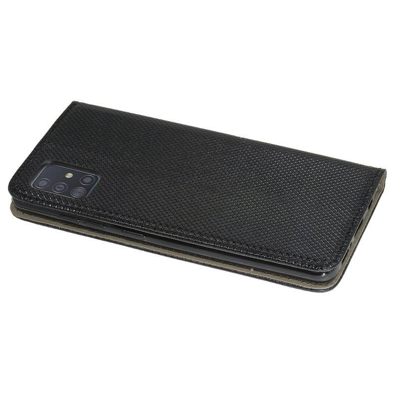 Buch Tasche Smart für SAMSUNG GALAXY A51 A515F Handy Hülle Etui Brieftasche Schutzhülle mit Standfunktion, Kartenfach Schwarz