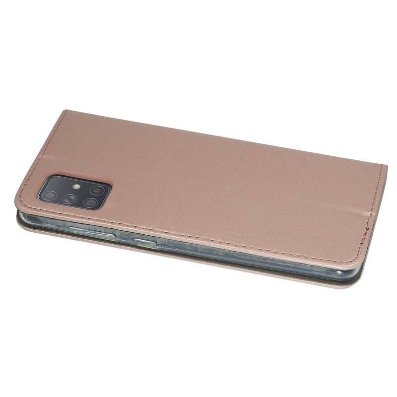 Buch Tasche Smart für Samsung Galaxy A71 A715F Handy Hülle Etui Brieftasche Schutzhülle mit Standfunktion, Kartenfach Rose