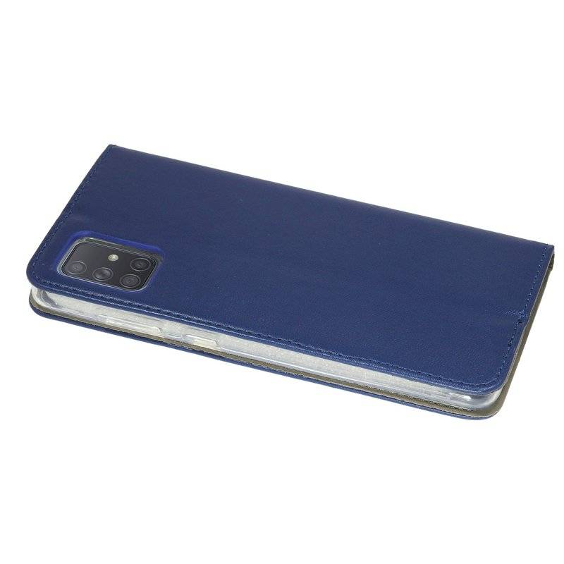 Buch Tasche Smart für Samsung Galaxy A71 A715F Handy Hülle Etui Brieftasche Schutzhülle mit Standfunktion, Kartenfach Blau