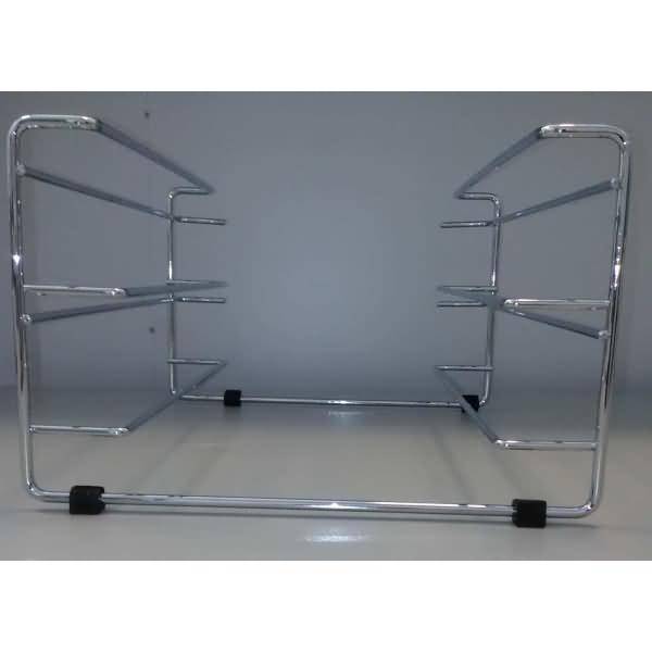 Briefablage-Gestell für 2 Körbe Längsformat B4 chrom