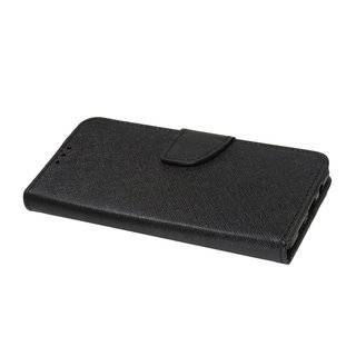 Buch Tasche "Fancy" für XIAOMI MI NOTE 10 Handy Hülle Etui Brieftasche Schutzhülle mit Standfunktion, Kartenfach Schwarz