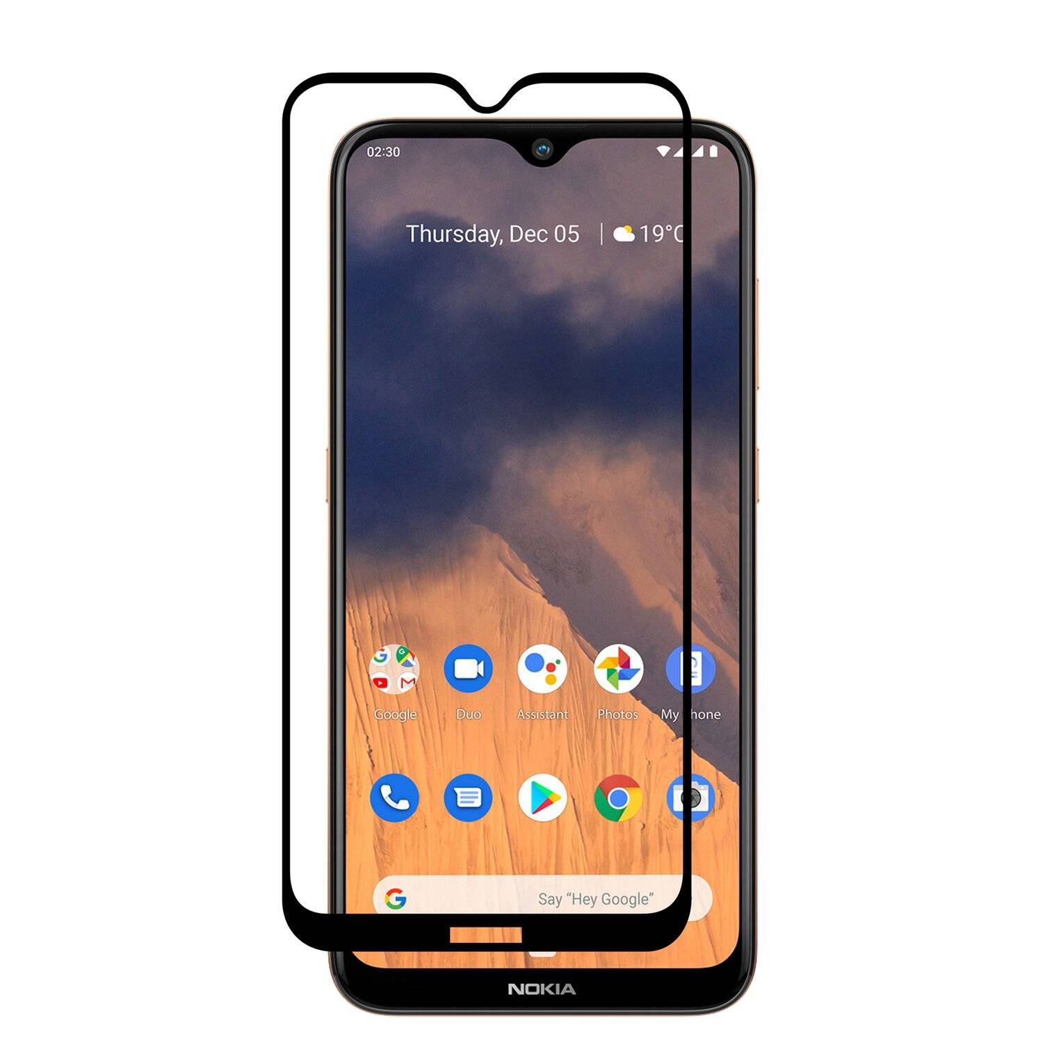 cofi1453® 5D Schutz Glas kompatibel mit NOKIA 2.3 Curved Schutz Folie Vollständig Klebend und Abdeckung