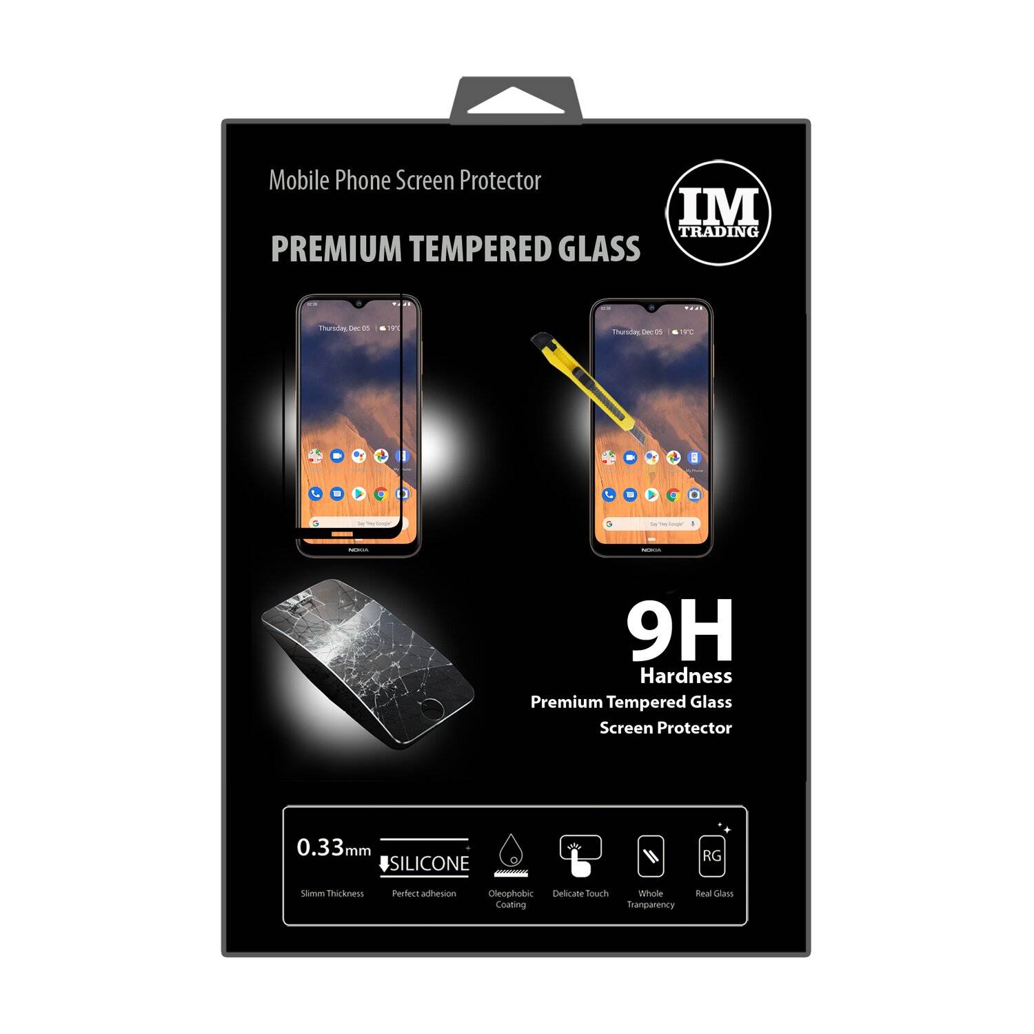 cofi1453® 5D Schutz Glas kompatibel mit NOKIA 2.3 Curved Schutz Folie Vollständig Klebend und Abdeckung