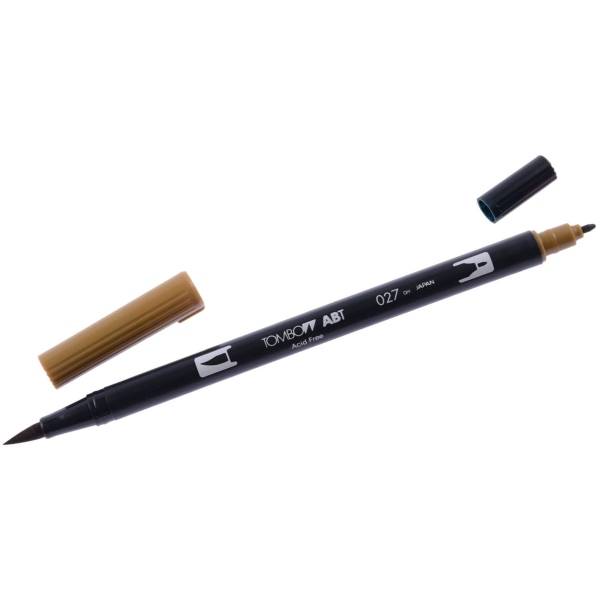 Dual-Fasermaler ABT mit Rundspitze/Pinselspitze dark ochre