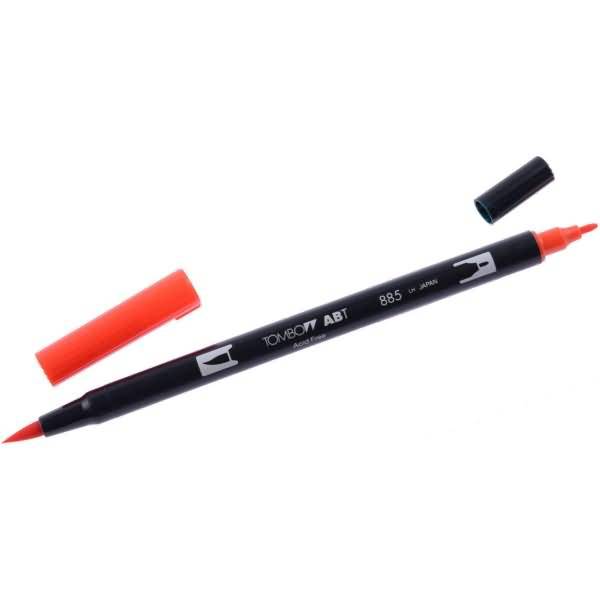 Dual-Fasermaler ABT mit Rundspitze/Pinselspitze warm red