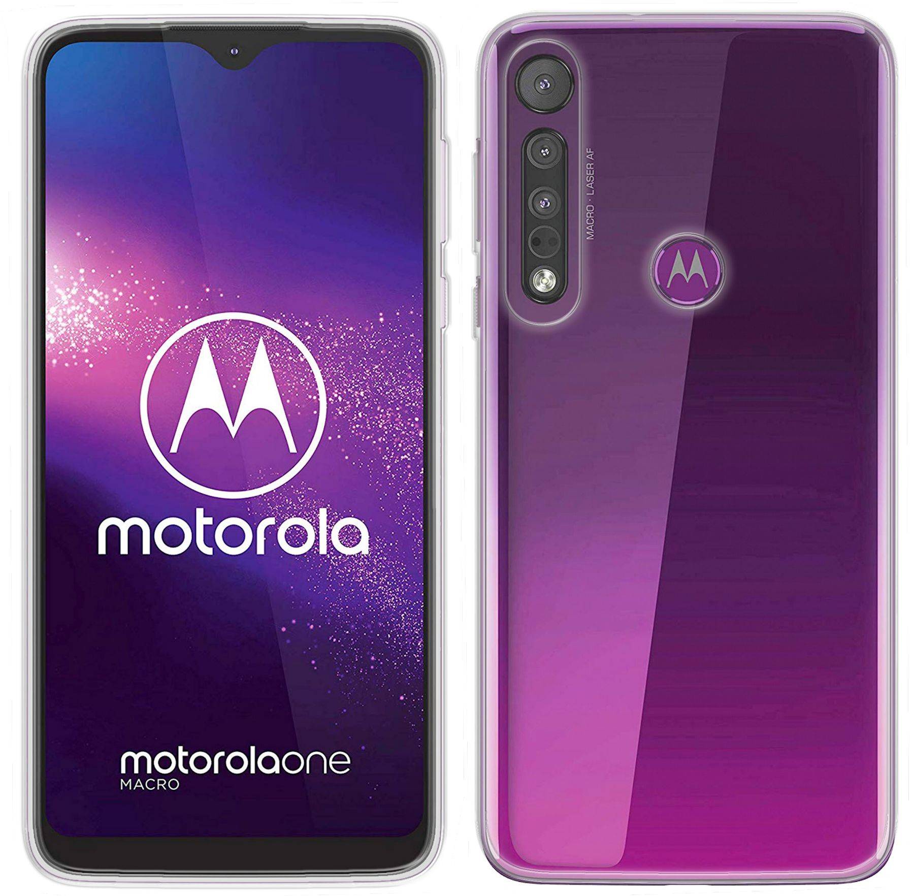 cofi1453® Silikon Hülle Basic kompatibel mit MOTOROLA ONE MACRO Case TPU Soft Handy Cover Schutz Transparent