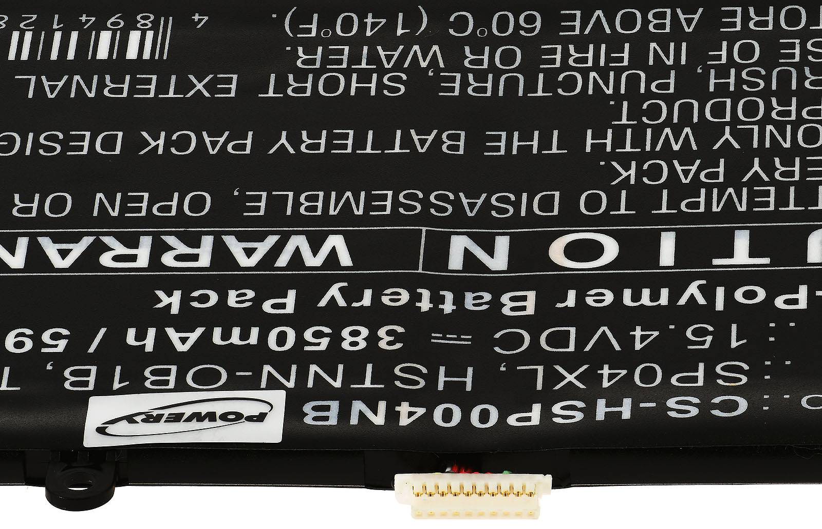 Powery Akku für Laptop HP Spectre X360 13-AP0005NF, 15,4V, Li-Polymer