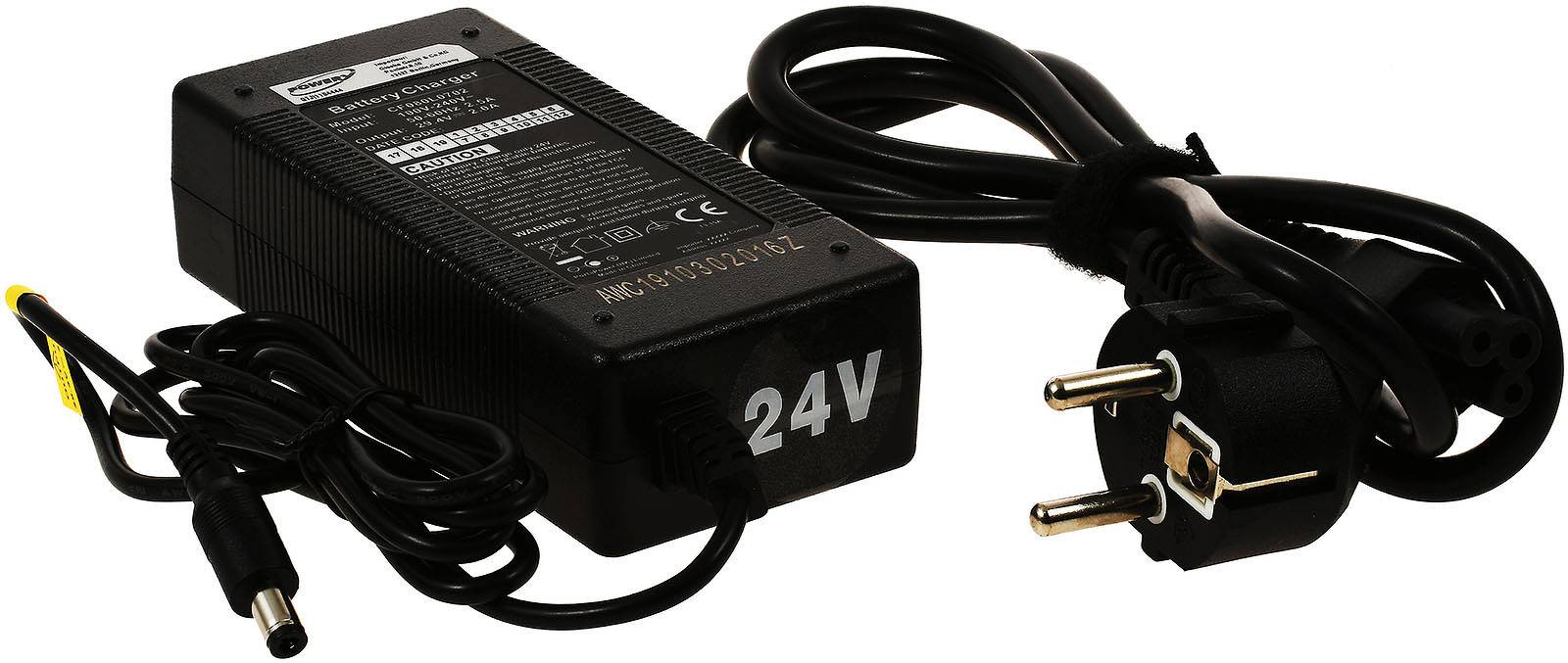 Powery Ladegerät, Netzteil für E-Bike-, E-Roller 24V-Akkus 2A für z.B. Pedelec, 29,4V