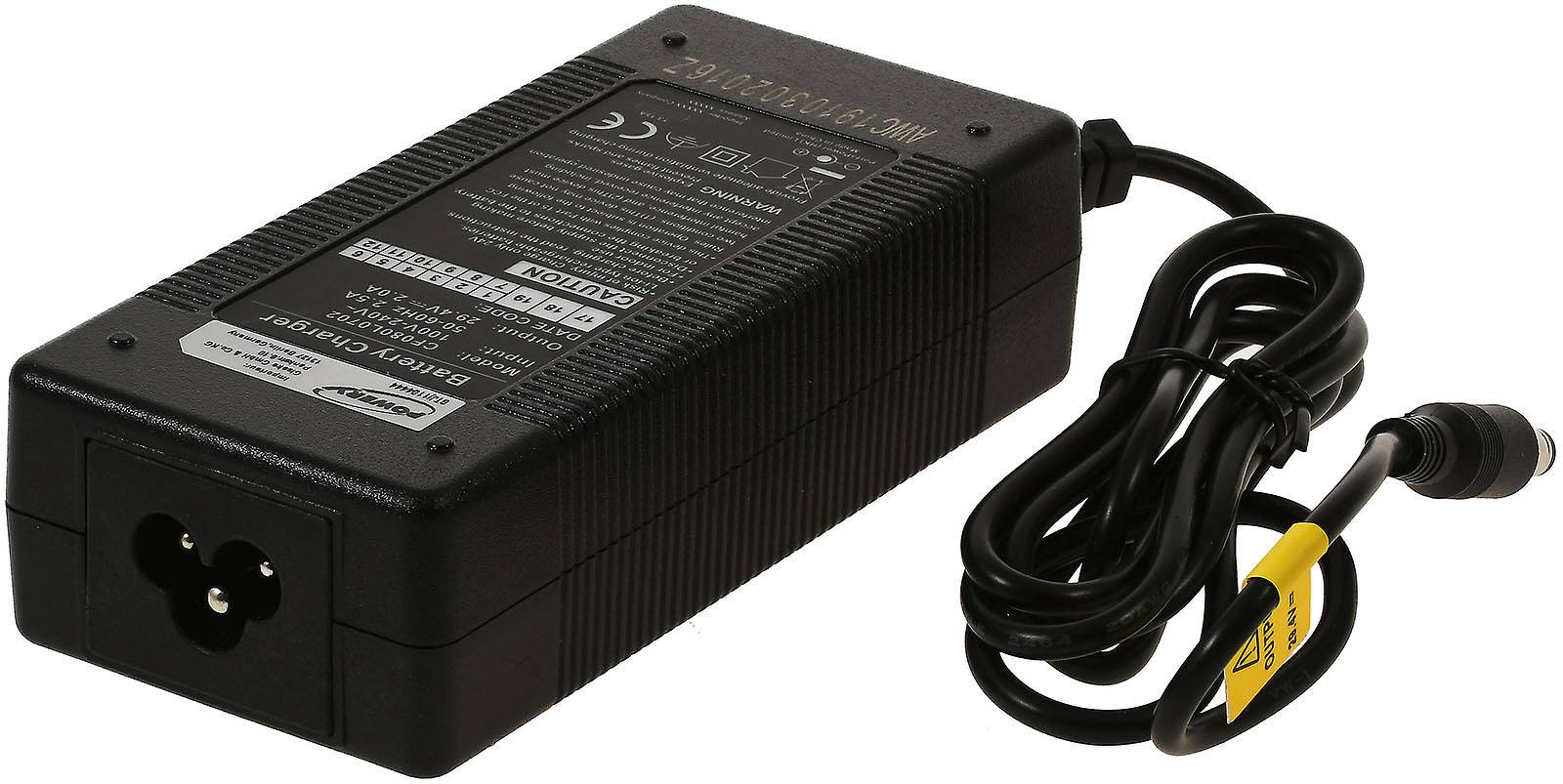 Powery Ladegerät, Netzteil für E-Bike-, E-Roller 24V-Akkus 2A für z.B. Pedelec, 29,4V