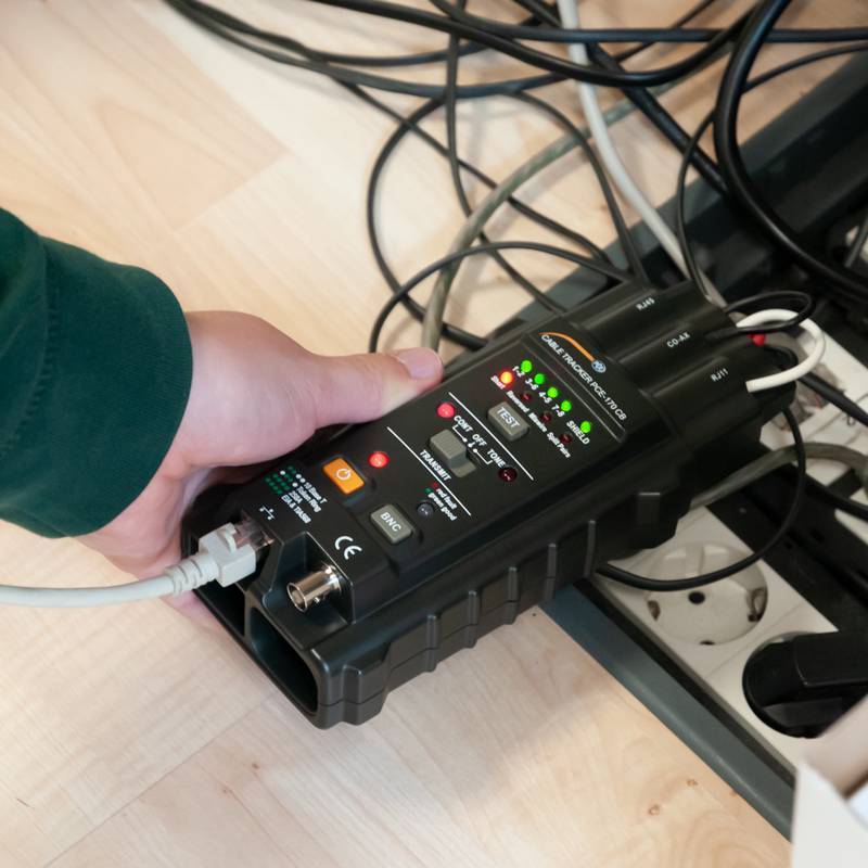 Kabelsucher PCE-170 CB | RJ 45, RJ 11, BNC, Koaxialkabel