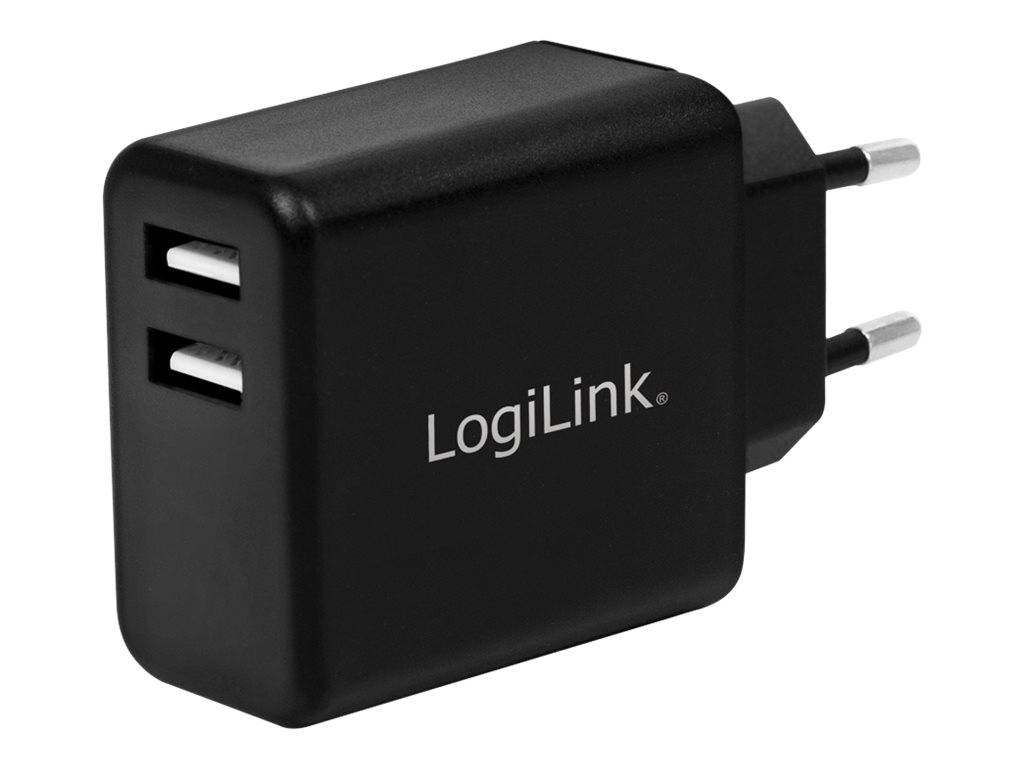 LogiLink - Netzteil - 12 Watt - 2.4 A - 2 Ausgabeanschlussstellen (USB)