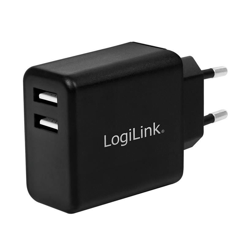 LogiLink - Netzteil - 12 Watt - 2.4 A - 2 Ausgabeanschlussstellen (USB)