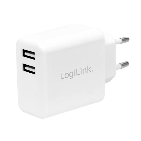 LogiLink - Netzteil - 12 Watt - 2.4 A - 2 Ausgabeanschlussstellen (USB)