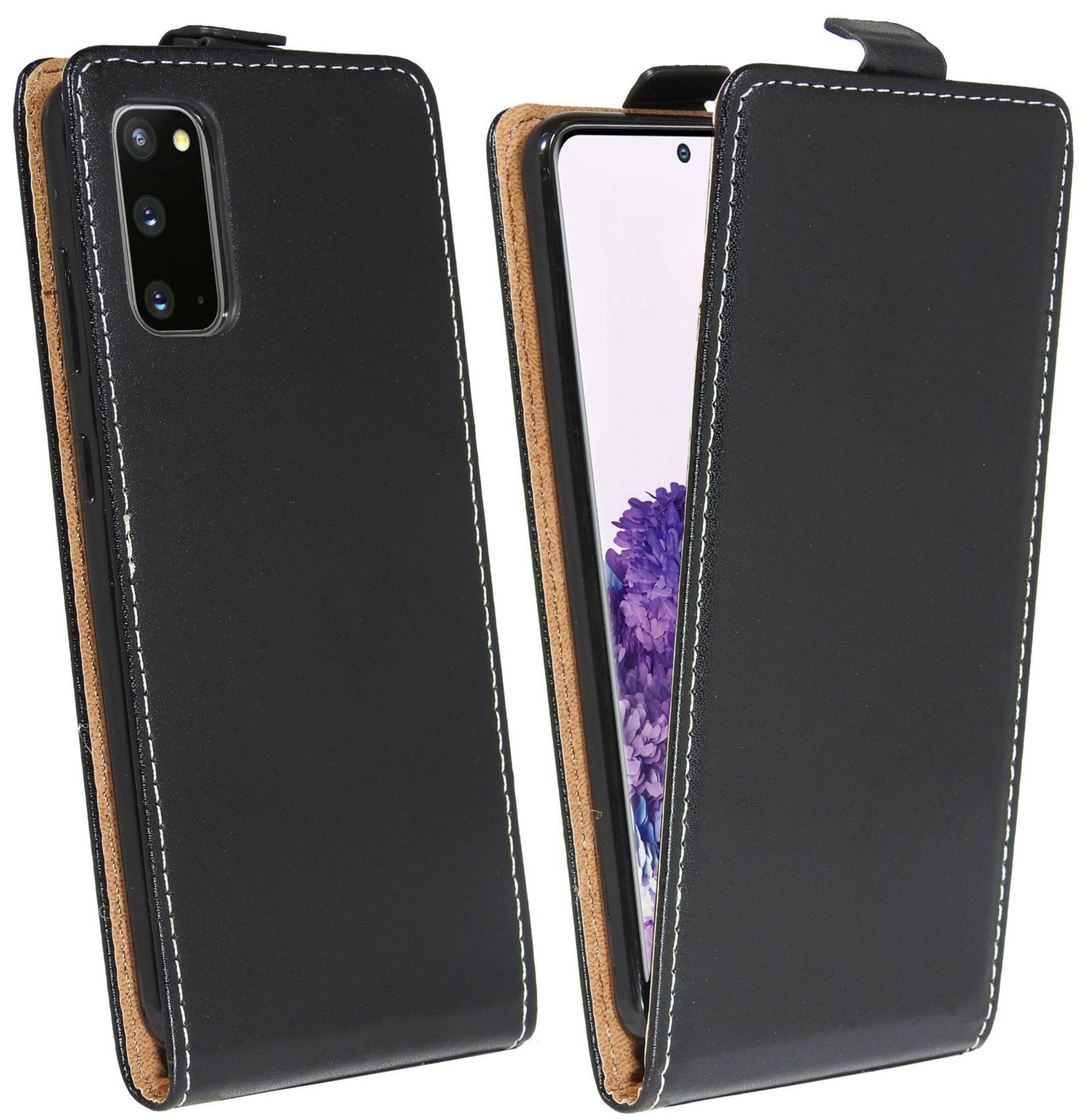 cofi1453® Flip Case kompatibel mit Samsung Galaxy S20 (G980F) Handy Tasche vertikal aufklappbar Schutzhülle Klapp Hülle Schwarz