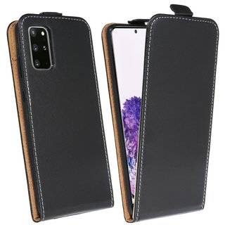 Flip Case kompatibel mit Samsung Galaxy S20+ (G985F) Handy Tasche vertikal aufklappbar Schutzhülle Klapp Hülle Schwarz