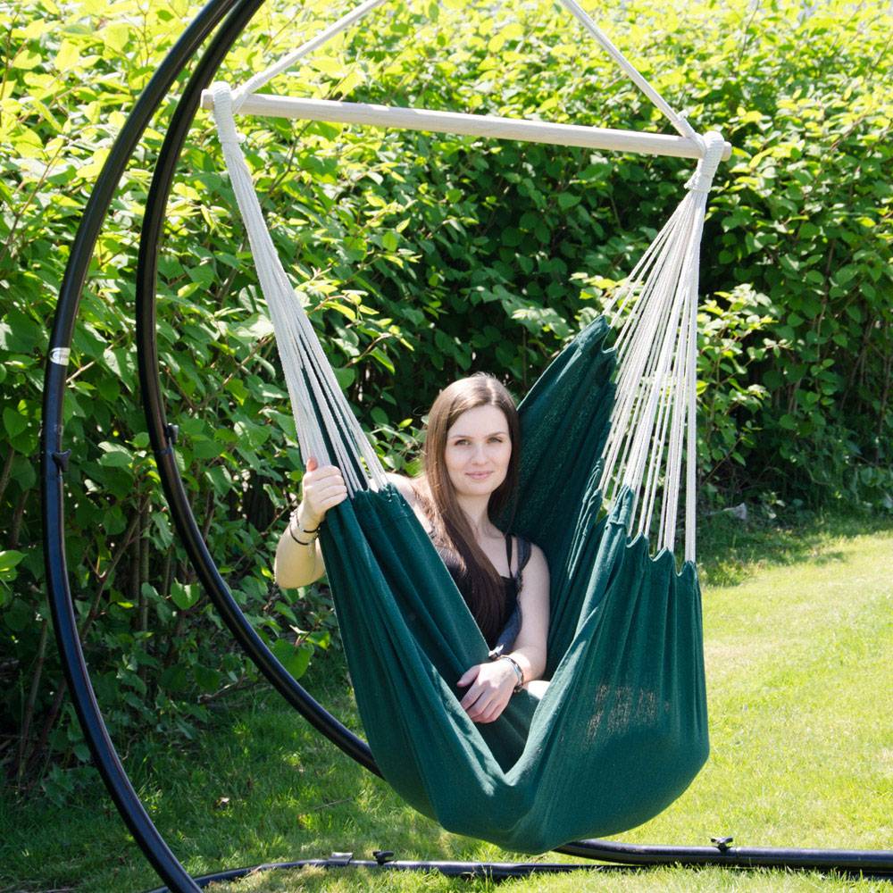 XXL Hängesessel 185x130cm Hängestuhl 2 Personen Hängesitz bis 150kg Baumwolle Hängematte 360° Swifel