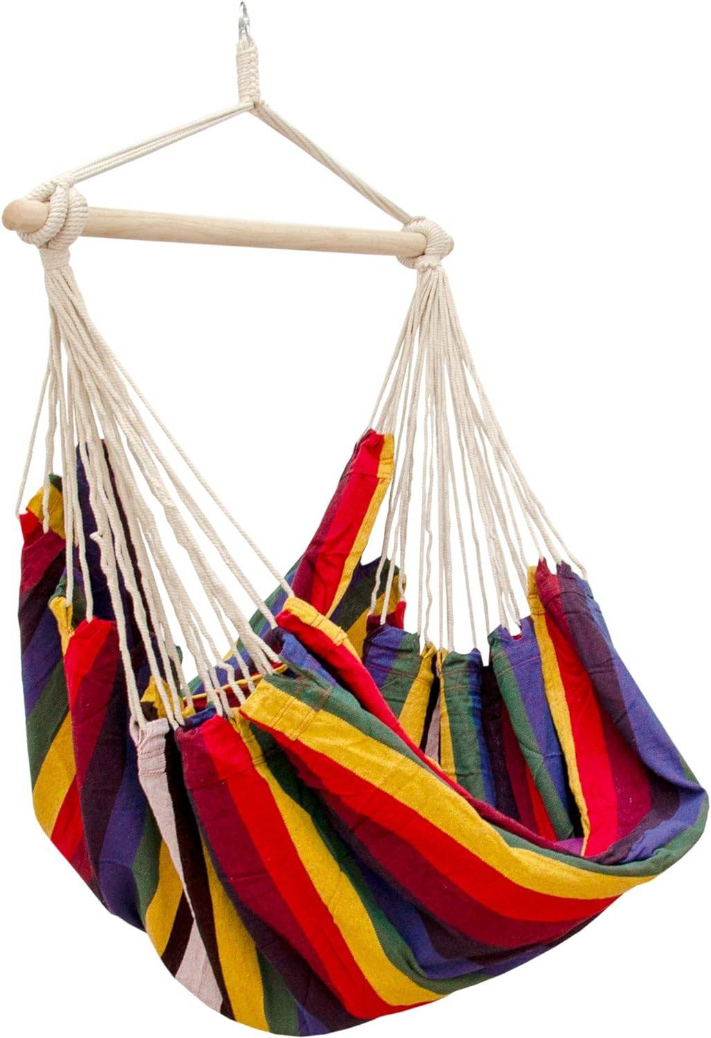 XXL Hängesessel 185x130cm Hängestuhl 2 Personen Hängesitz bis 150kg Baumwolle Hängematte 360° Swifel