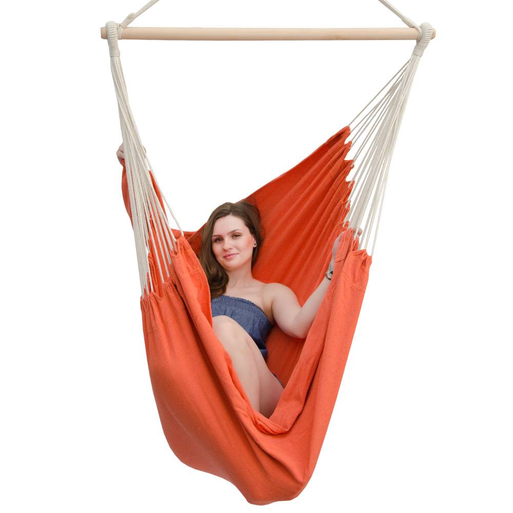 XXL Hängesessel 185x130cm Hängestuhl 2 Personen Hängesitz bis 150kg Baumwolle Hängematte 360° Swifel