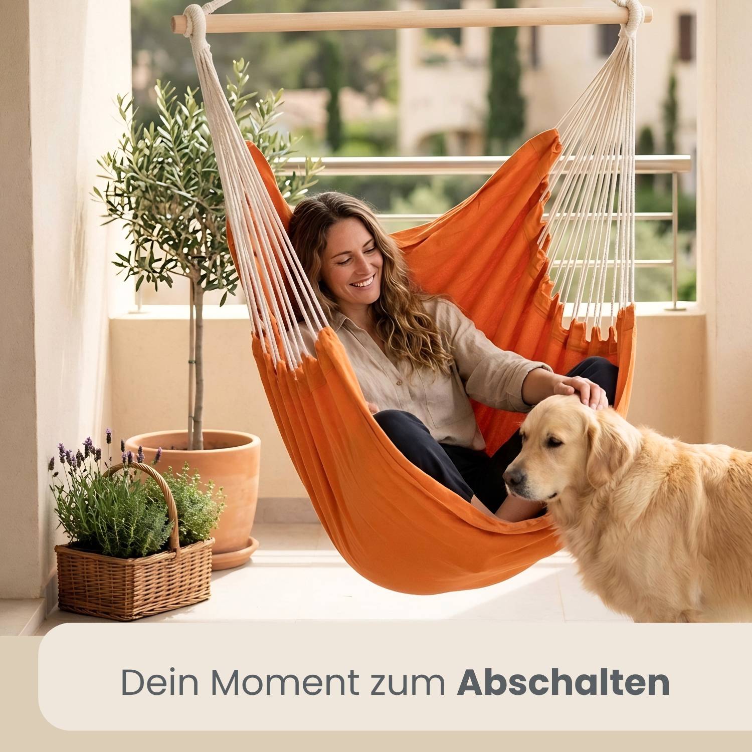 XXL Hängesessel 185x130cm bis 150kg - 2 Personen Schwebesessel Hängestuhl Garten