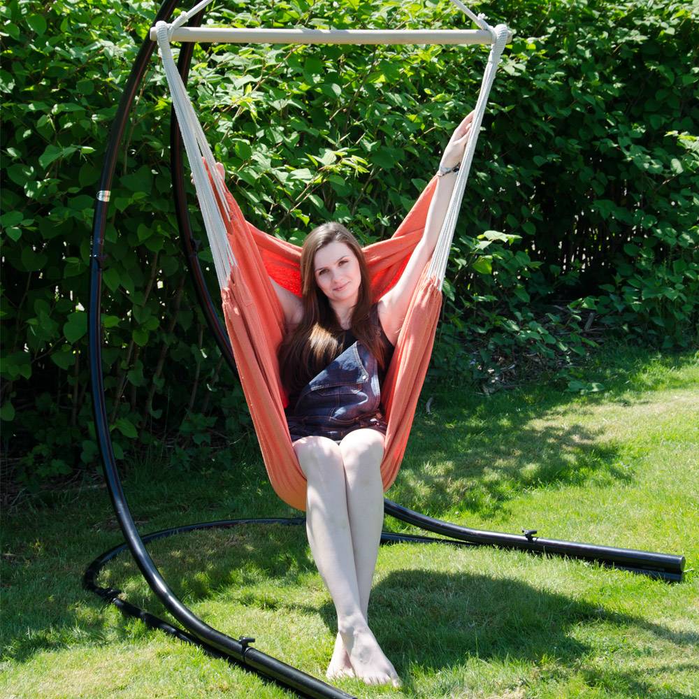 XXL Hängesessel 185x130cm Hängestuhl 2 Personen Hängesitz bis 150kg Baumwolle Hängematte 360° Swifel