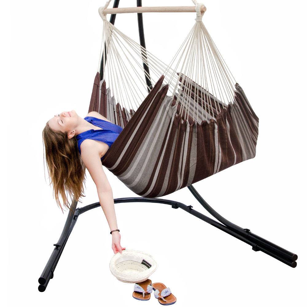 XXL Hängesessel 185x130cm Hängestuhl 2 Personen Hängesitz bis 150kg Baumwolle Hängematte 360° Swifel