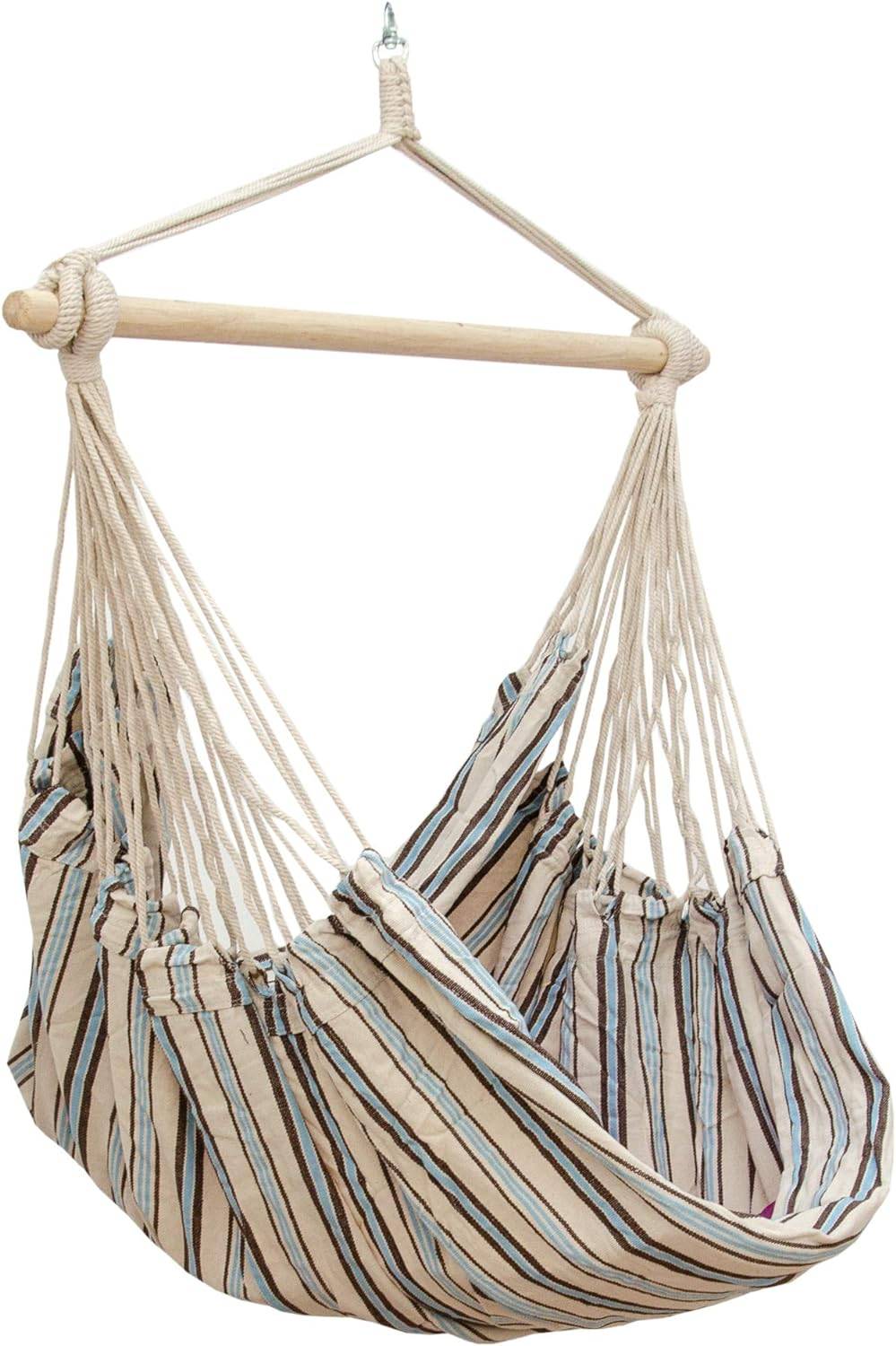 XXL Hängesessel 185x130cm Hängestuhl 2 Personen Hängesitz bis 150kg Baumwolle Hängematte 360° Swifel