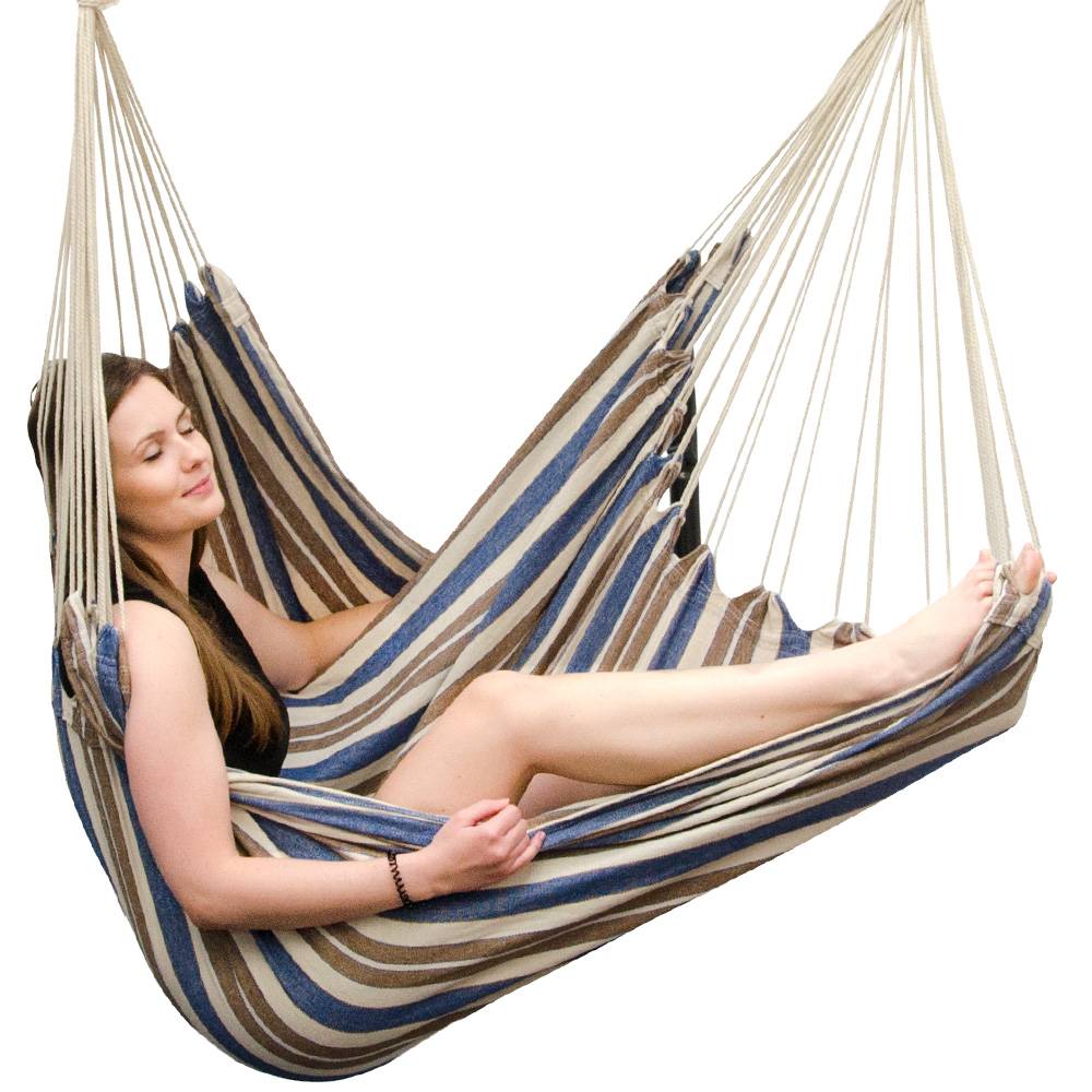 XXL Hängesessel 185x130cm Hängestuhl 2 Personen Hängesitz bis 150kg Baumwolle Hängematte 360° Swifel