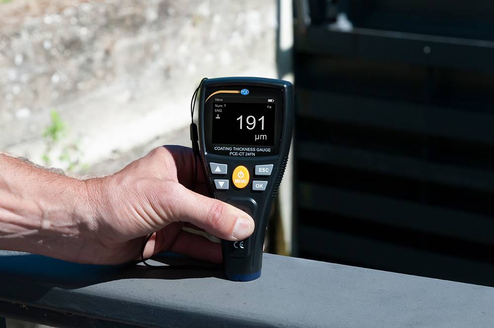 PCE Instruments Schichtdickenmessgerät PCE-CT 24FN | Genauigkeit: ± 5 µm (bei < 150 µm), ± 3 % + 1 µm (bei > 150 µm)