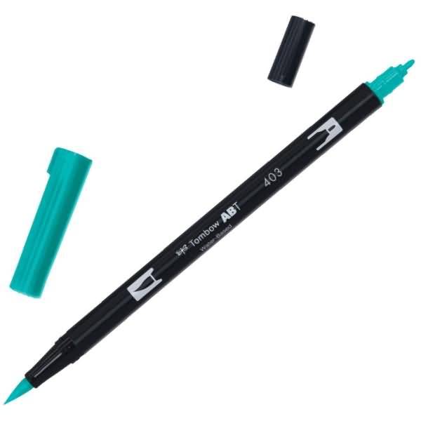 Dual-Fasermaler ABT mit Rundspitze/Pinselspitze Wasserbasis bright blue