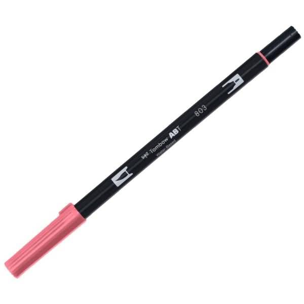 Dual-Fasermaler ABT mit Rundspitze/Pinselspitze Wasserbasis pink punch