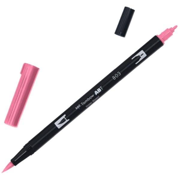 Dual-Fasermaler ABT mit Rundspitze/Pinselspitze Wasserbasis pink punch