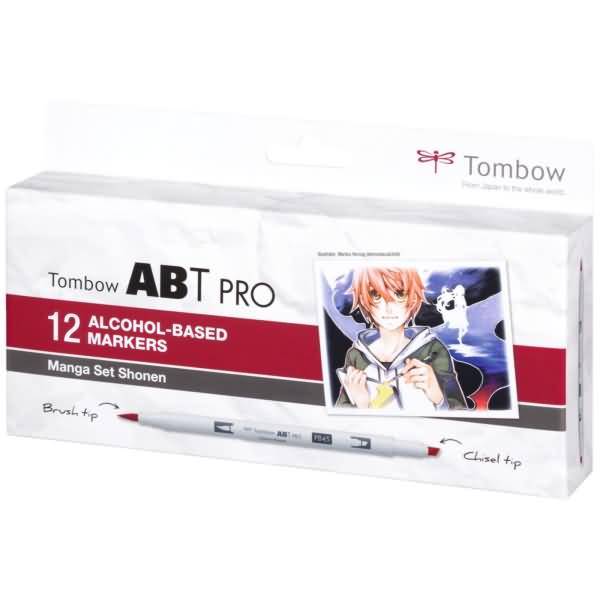 Dual-Fasermaler ABT Pro Keilspitze/Pinselspitze Alkoholbasis VE=12 Stück Manga