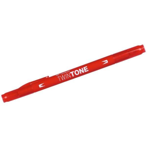 Doppelfasermaler TwinTone Rund- und Finelinerspitze red