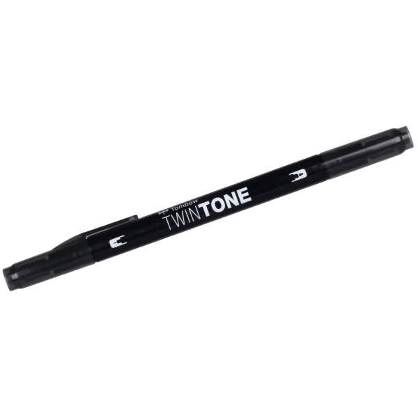 Doppelfasermaler TwinTone Rund- und Finelinerspitze black