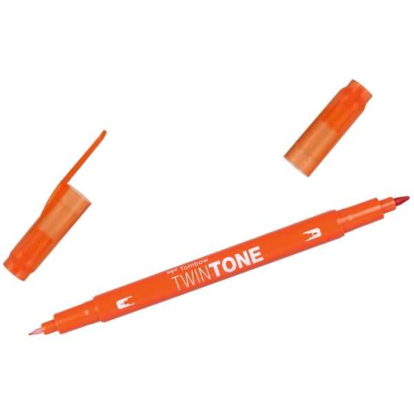 Doppelfasermaler TwinTone Rund- und Finelinerspitze carrot orange