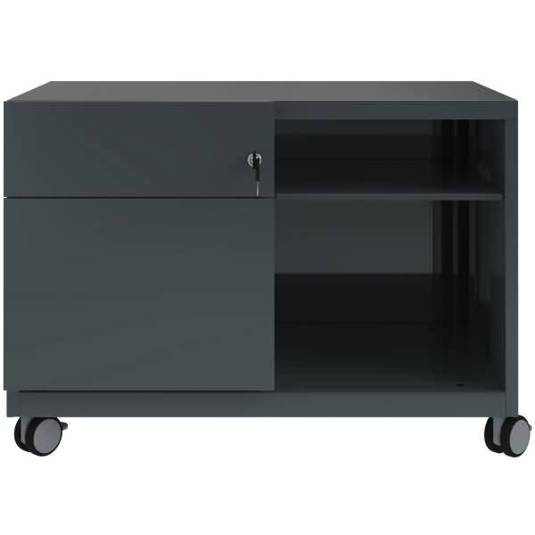 Rollschrank Note Caddy Schubladen links Rollschrank Note HxBxT 563x800x490mm anthrazit