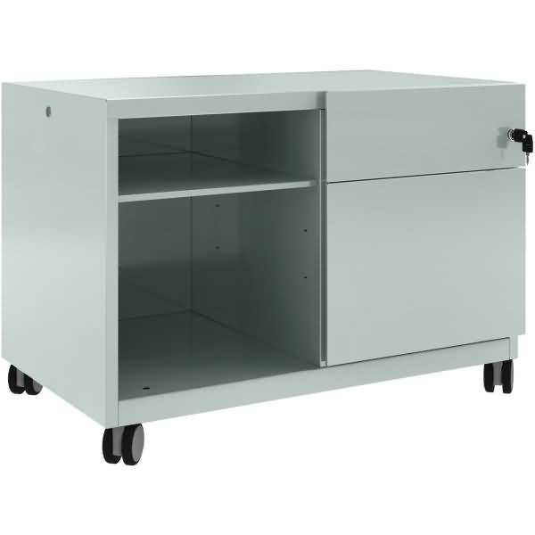 Rollschrank Note Caddy Schubladen rechts Rollschrank Note HxBxT 563x800x490mm silber