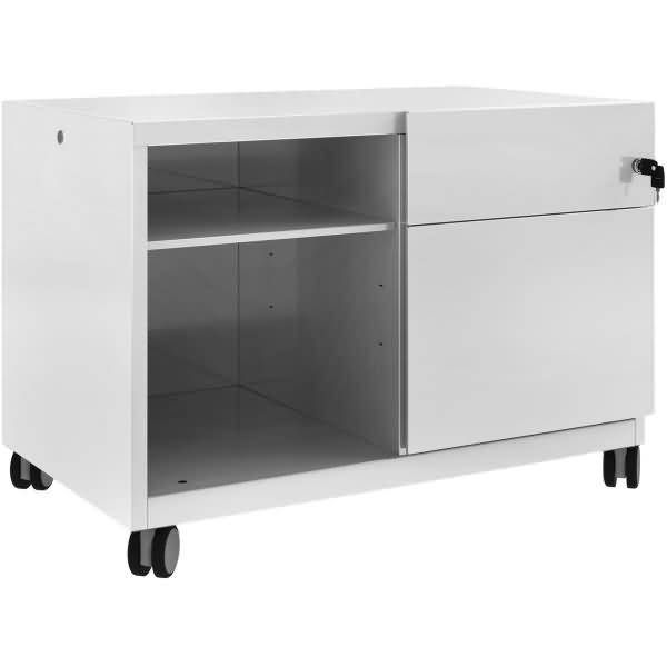 Rollschrank Note Caddy Schubladen rechts Rollschrank Note HxBxT 563x800x490mm lichtgrau