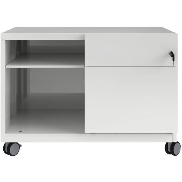 Rollschrank Note Caddy Schubladen rechts Rollschrank Note HxBxT 563x800x490mm verkehrsweiß