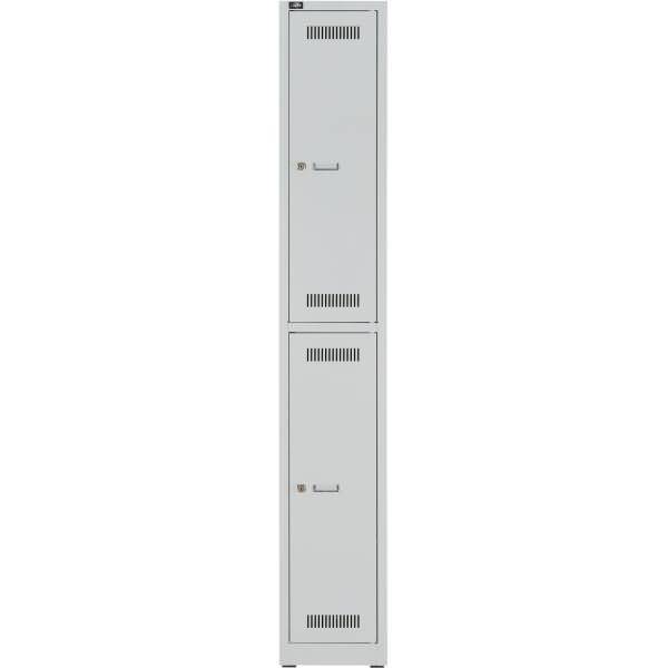 Bisley Garderobenschrank LIGHT, 1 Abteil 300 à 2 Fächer, Farbe lichtgrau