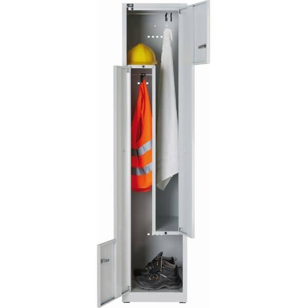 Bisley Z Garderobenschrank LIGHT, 1 Abteil für 2 Nutzer, lichtgrau