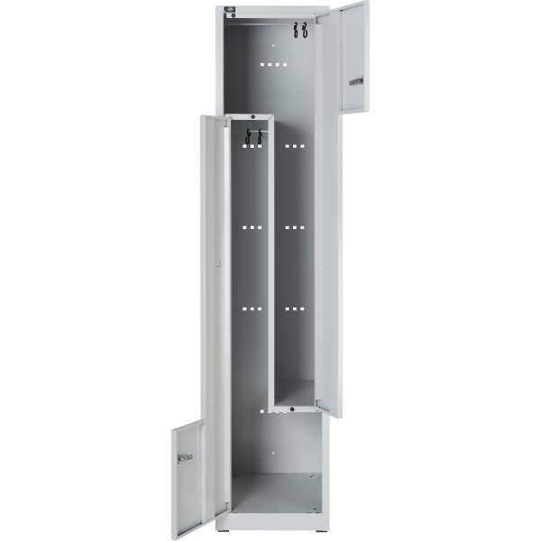 Bisley Z Garderobenschrank LIGHT, 1 Abteil für 2 Nutzer, lichtgrau
