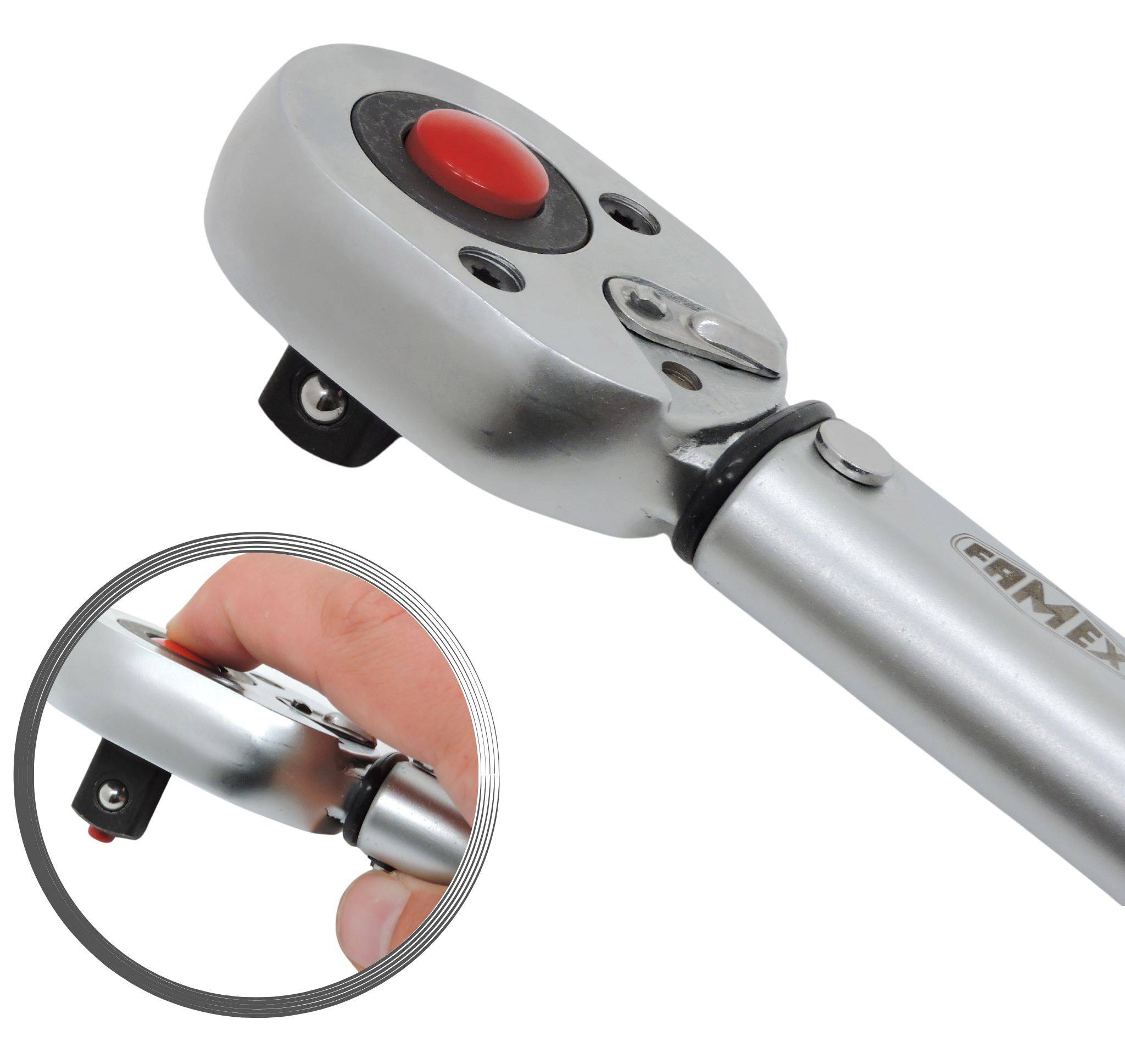 FAMEX 10886 Drehmomentschlüssel Set 1/2 Zoll (12,5mm) - 30-210 Nm