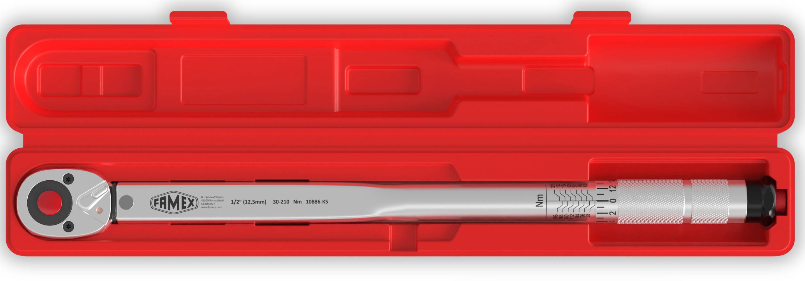 FAMEX 10886 Drehmomentschlüssel Set 1/2 Zoll (12,5mm) - 30-210 Nm