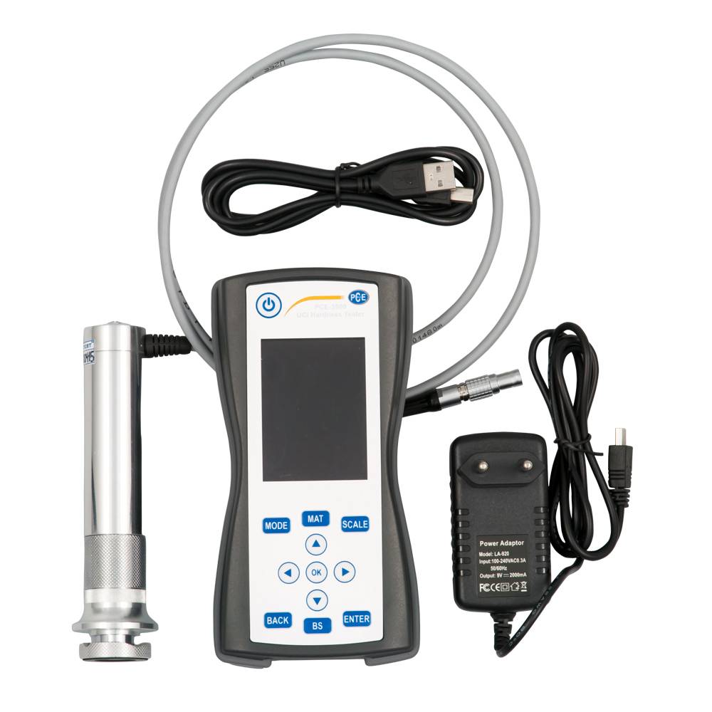 PCE Instruments Ultraschall-Härteprüfgerät PCE-3500-10 |Prüfung von HRC, HRB, HV, HB, MPa |inkl. 10N Sonde |UCI